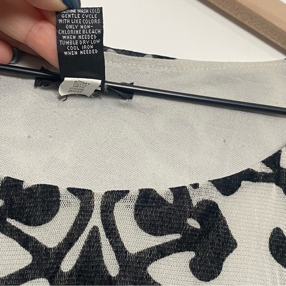 Alfani Blouse Women Small Whimsigoth Flared Sleeve Witchy Velvet Embroidery - Picture 4 of 11